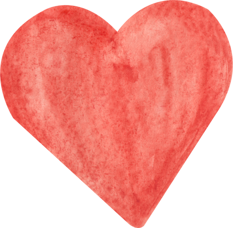 Watercolor Red Heart